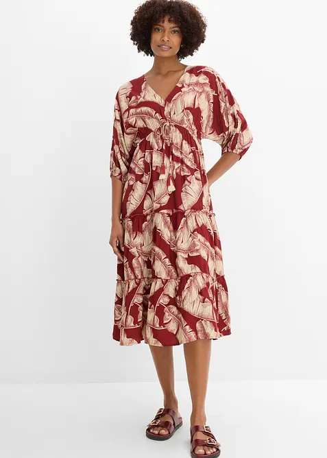 Kaftan-Kleid aus flie&szlig;ender Viskose, bonprix