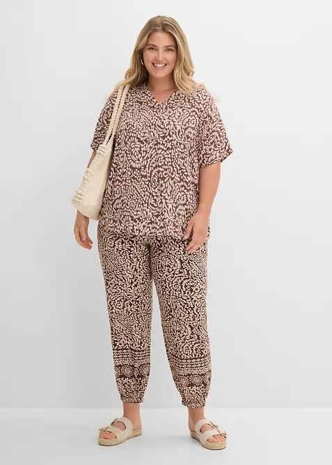 Schlupfhose aus flie&szlig;ender Viskose, bonprix