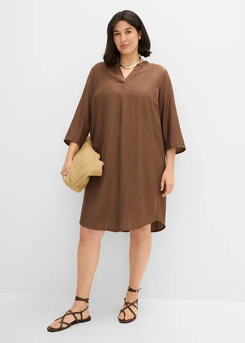Robe-tunique textur&eacute;e en viscose majoritaire, bonprix