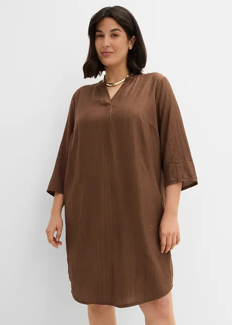 Robe-tunique textur&eacute;e en viscose majoritaire, bonprix