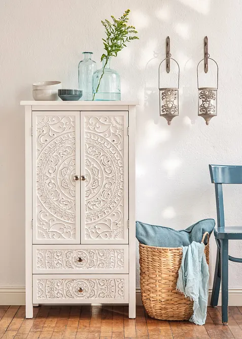 Photophores muraux effet patin&eacute; (2 photophores + 2 supports), bonprix