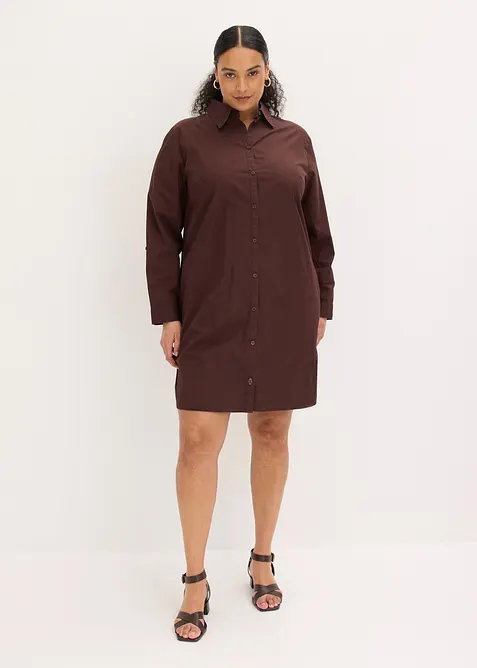 Hemdblusenkleid aus Baumwoll-Popeline, bonprix