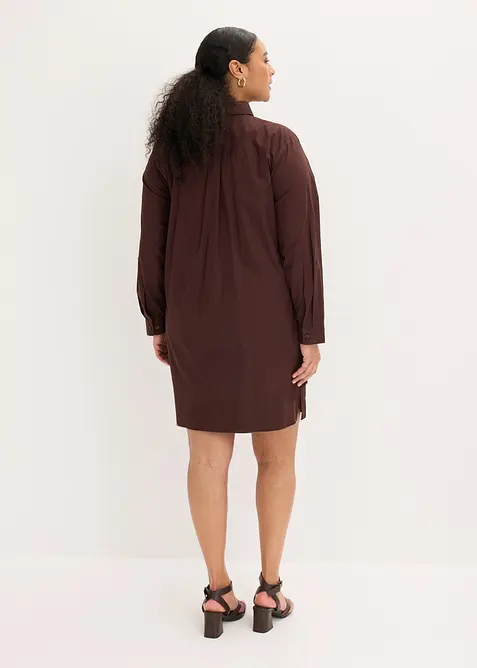Hemdblusenkleid aus Baumwoll-Popeline, bonprix