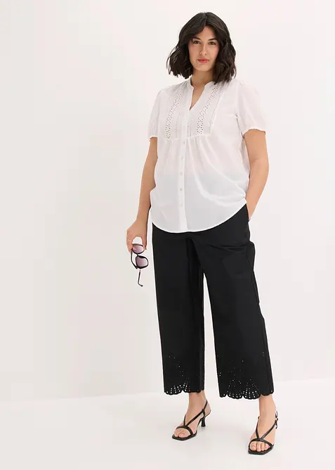Bluse mit Lochstickerei, bonprix