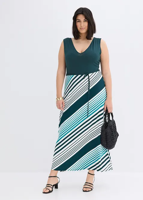 Robe longue et douce en viscose extensible, bonprix