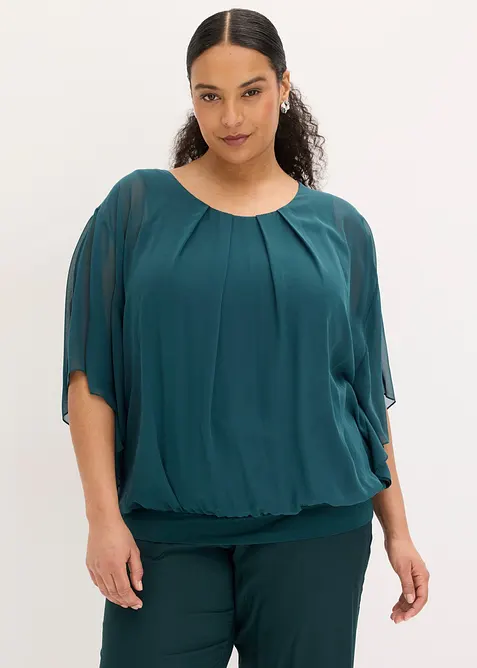 Chiffonbluse mit Untertop, bonprix