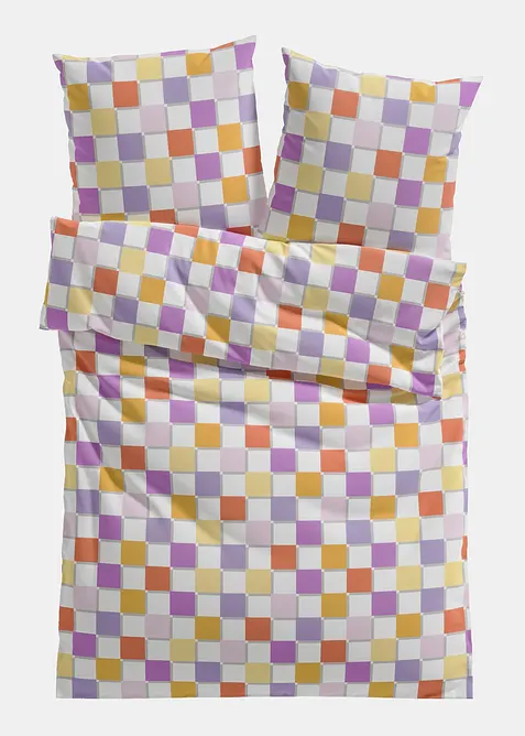 Parure de lit en coton m&eacute;lang&eacute;, bonprix