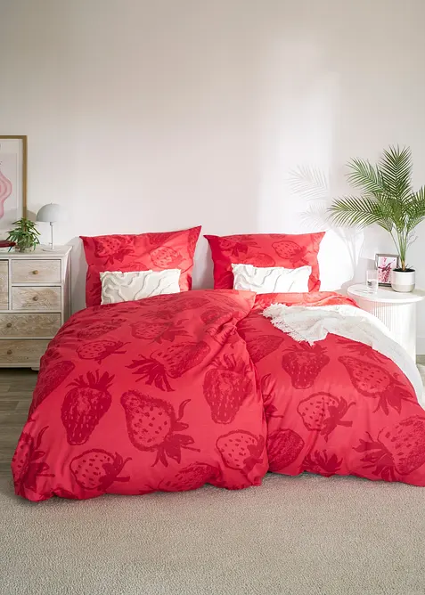 Parure de lit en coton m&eacute;lang&eacute;, bonprix