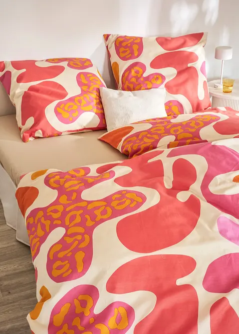 Parure de lit en coton m&eacute;lang&eacute;, bonprix
