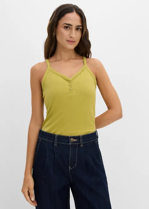 Spaghettitr&auml;ger-Top mit reiner Bio-Baumwolle (2er Pack), bonprix