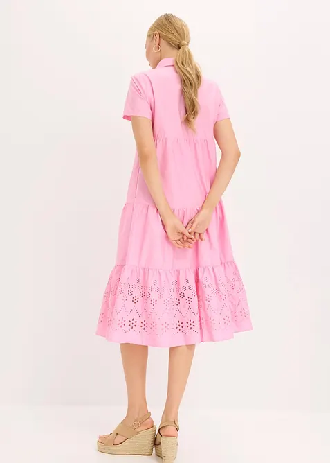 Tunika-Kleid aus reiner Baumwolle mit Lochstickerei, bonprix