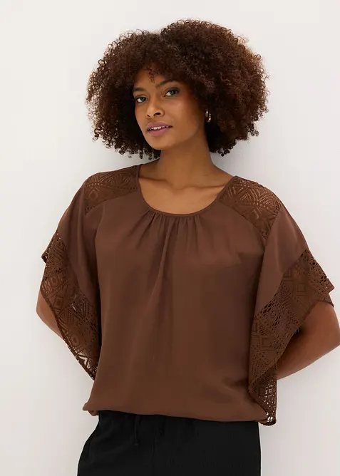 Tunikabluse mit Applikationen, bonprix