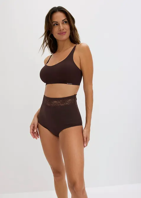 Lot de 2 culottes sculptantes, maintien l&eacute;ger, bonprix