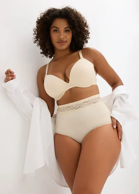 Light Shape Panty mit Spitze (2er Pack), bonprix