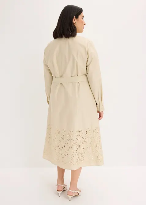Robe-chemise avec broderies anglaises, bonprix