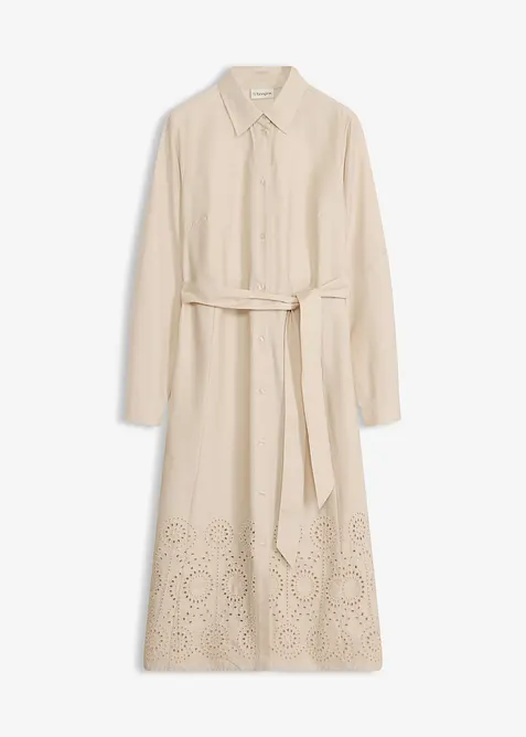 Robe-chemise avec broderies anglaises, bonprix