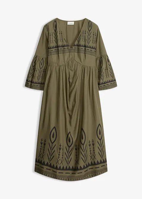 Midikleid aus flie&szlig;ender Viskose, bonprix