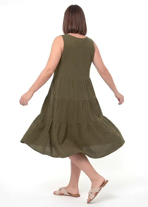 Musselin-Kleid aus reiner Baumwolle, bonprix