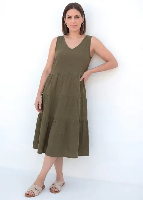 Musselin-Kleid aus reiner Baumwolle, bonprix