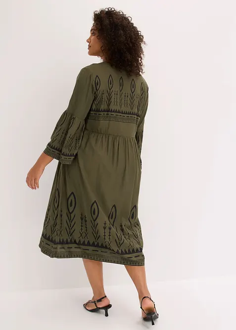 Robe midi en viscose fluide, bonprix