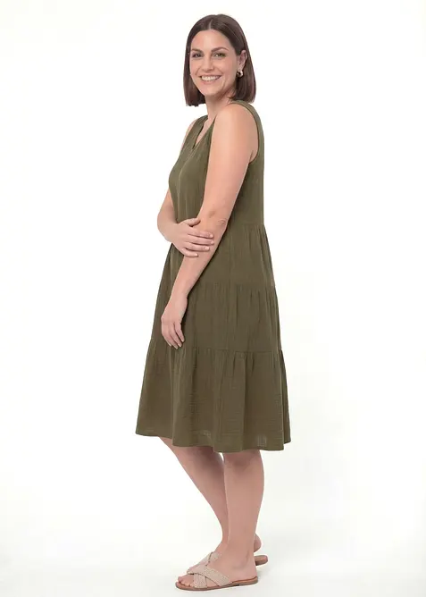 Musselin-Kleid aus reiner Baumwolle, bonprix