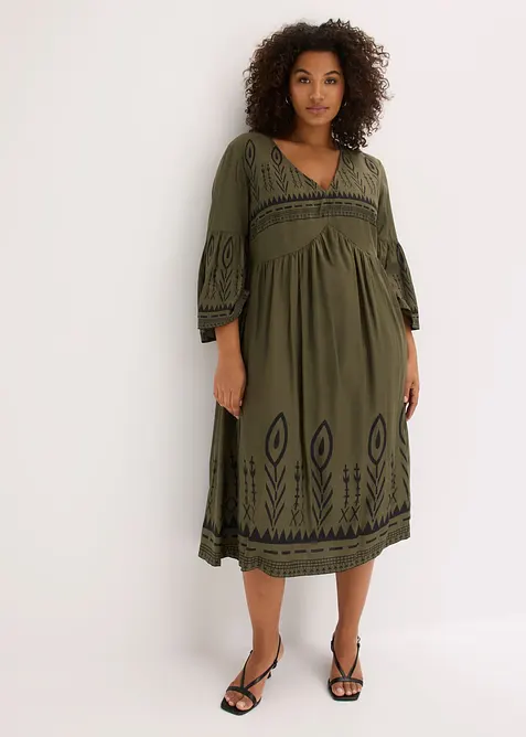 Robe midi en viscose fluide, bonprix