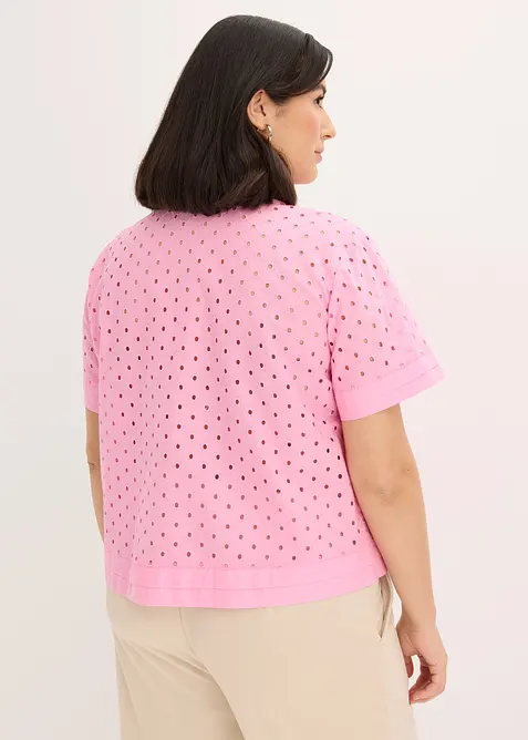 Bluse mit Lochstickerei, bonprix