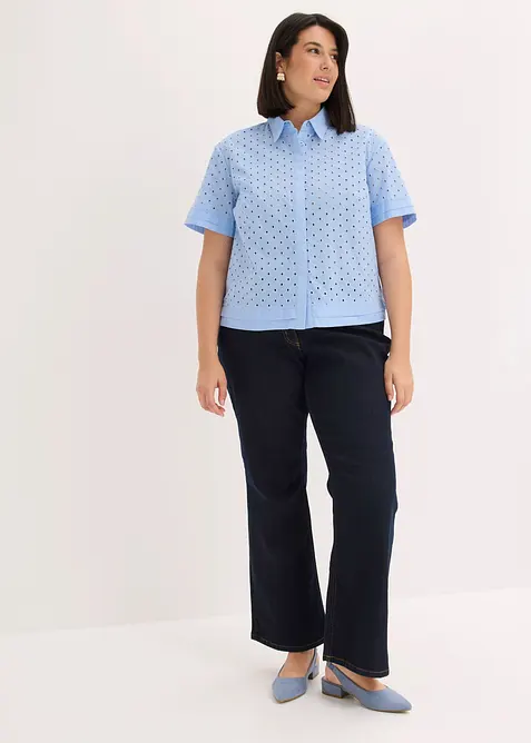 Chemisier &agrave; broderies anglaises, bonprix