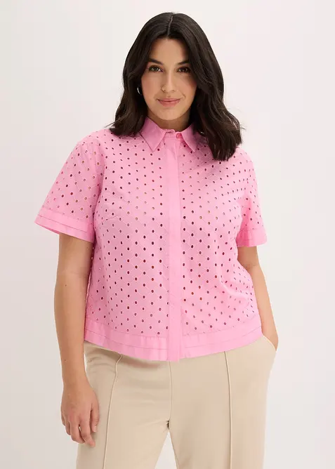 Bluse mit Lochstickerei, bonprix