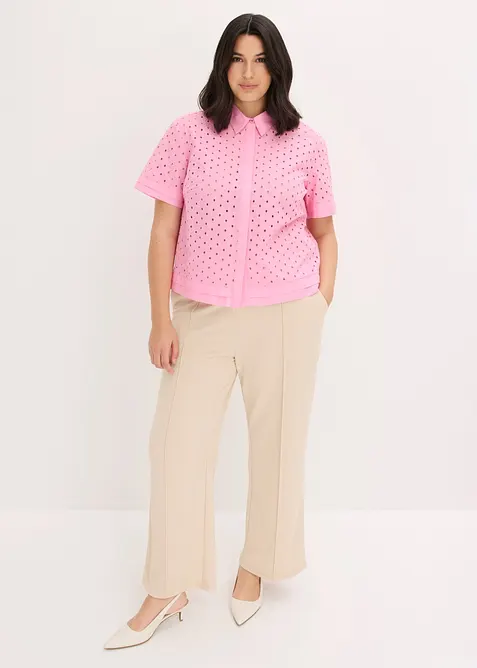 Bluse mit Lochstickerei, bonprix