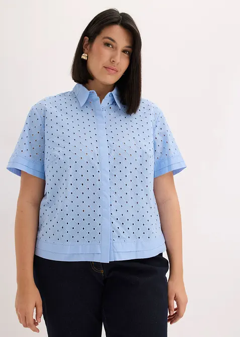 Chemisier &agrave; broderies anglaises, bonprix