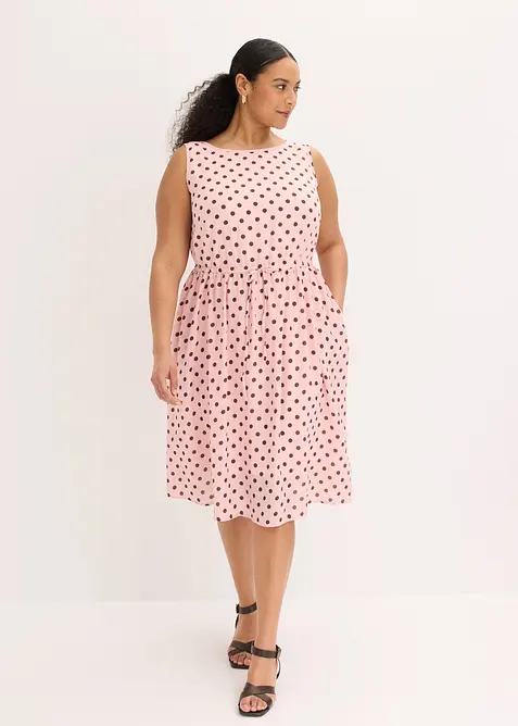 Robe midi avec lien &agrave; nouer, bonprix
