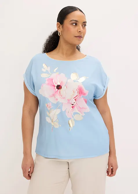 T-shirt &agrave; empi&egrave;cement tiss&eacute;, bonprix
