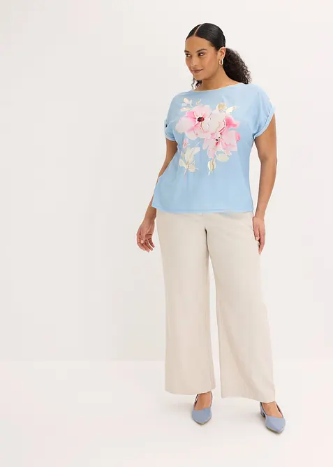 T-shirt &agrave; empi&egrave;cement tiss&eacute;, bonprix