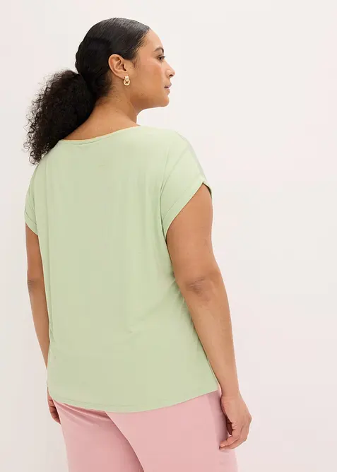 Shirt mit Webeinsatz, bonprix