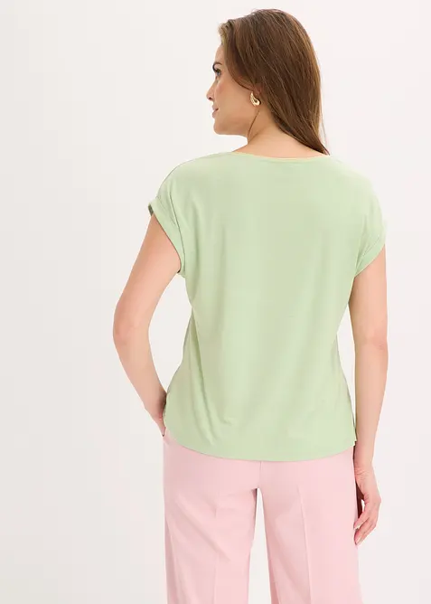 Shirt mit Webeinsatz, bonprix