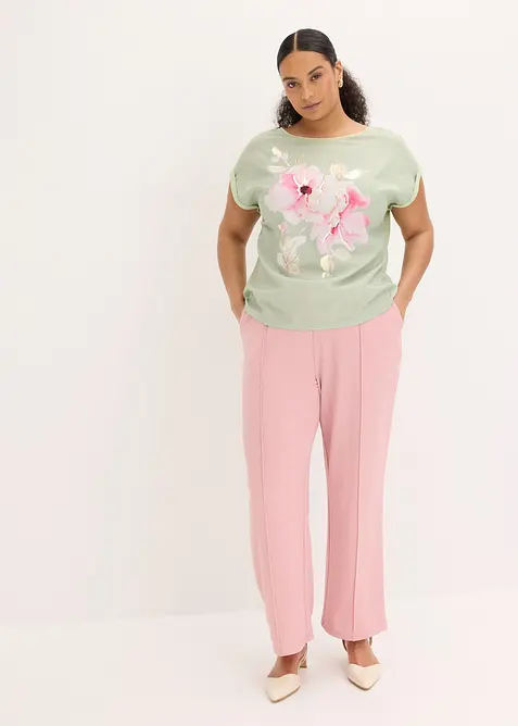 Shirt mit Webeinsatz, bonprix