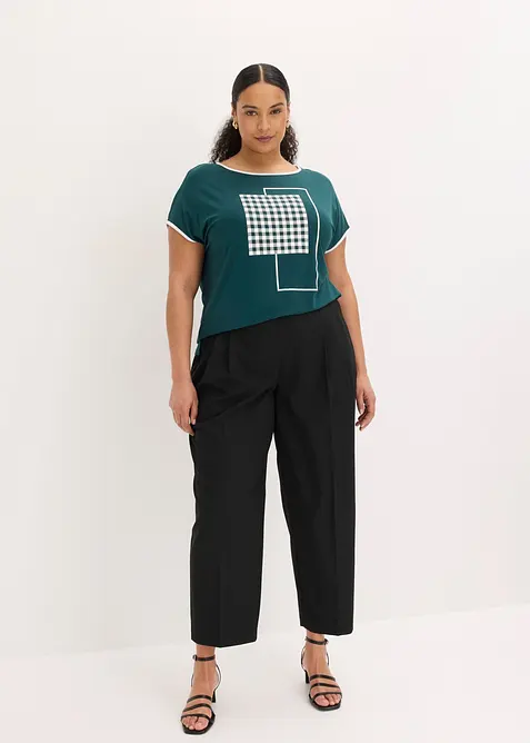 Shirt mit Kontrast Piping, bonprix