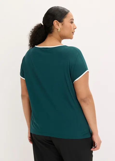 Shirt mit Kontrast Piping, bonprix