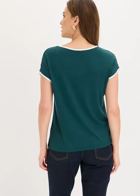 Shirt mit Kontrast Piping, bonprix