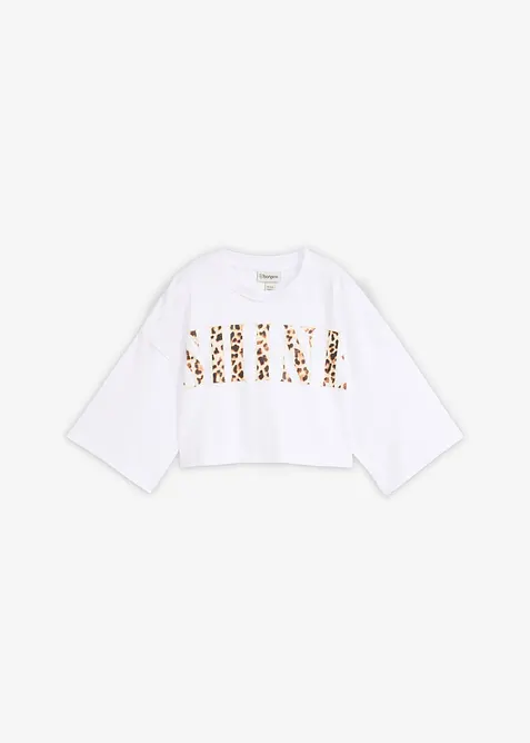 T-shirt court 100% coton, bonprix