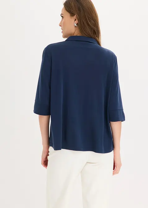 Tunika-Shirt aus flie&szlig;endem Viskose-Piqu&eacute;, bonprix