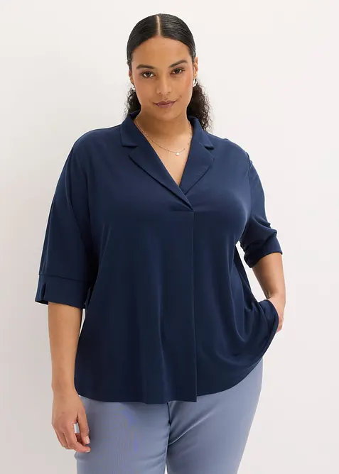 Tunique fluide en maille piqu&eacute;e de viscose, bonprix