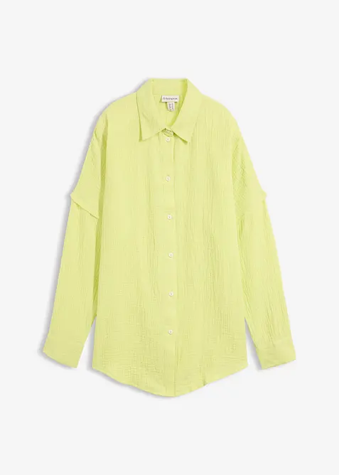 Oversize-Hemd aus luftigem Musselin, bonprix