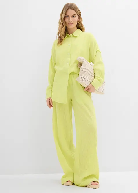 Oversize-Hemd aus luftigem Musselin, bonprix