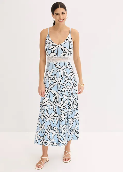 Maxikleid mit Spitzeneinsatz, bonprix