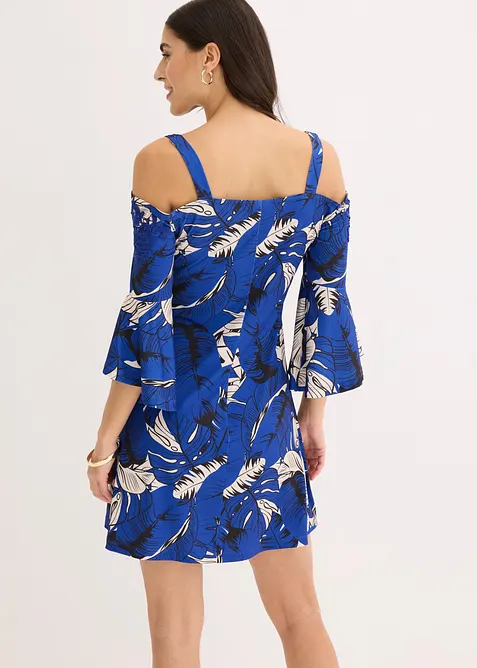 Robe &eacute;vas&eacute;e &agrave; encolure Bardot, bonprix
