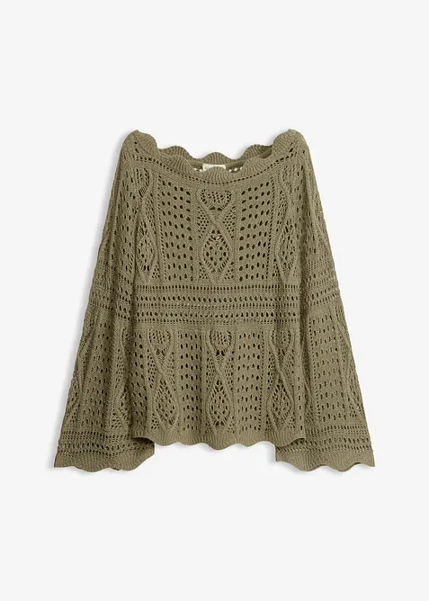 Strickshirt aus Spitze, bonprix