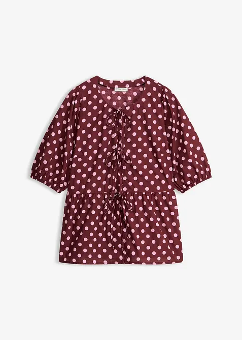 Blouse avec n&oelig;uds 100% coton, bonprix