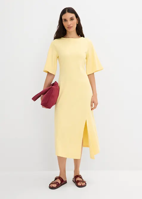 Robe fendue en jersey 100% coton, bonprix